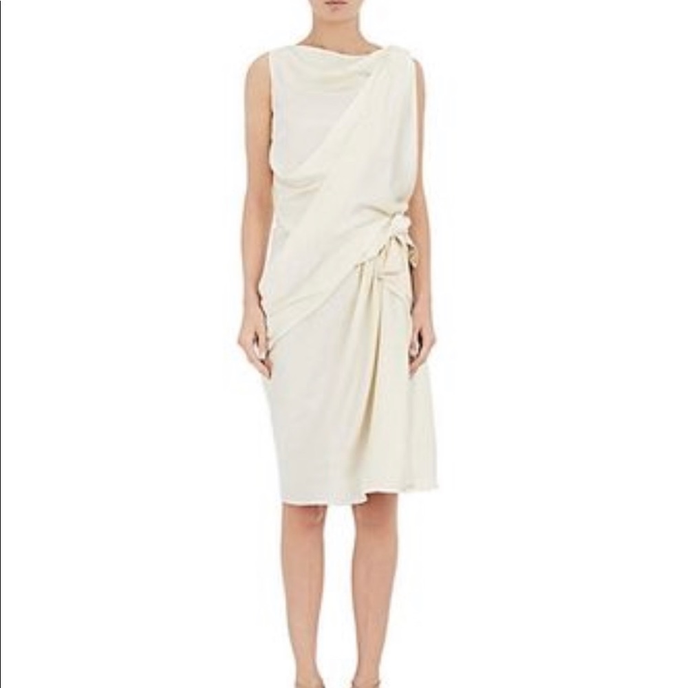 NEW LANVIN Designer Washed Satin Dress